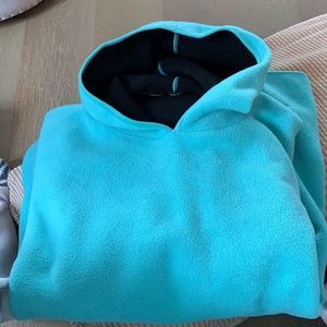 Blue Poncho Sweater with Elegant Shrug Design